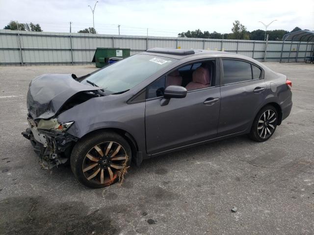 2HGFB2F94EH511348 - 2014 HONDA CIVIC EXL ნაცრისფერი ფოტო 1