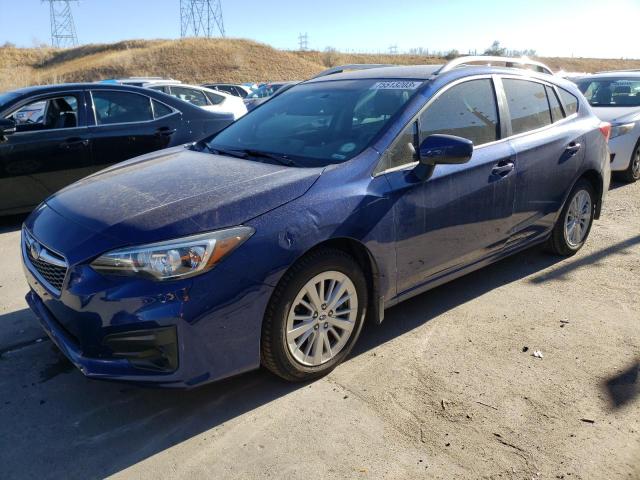 4S3GTAB69J3724699 - 2018 SUBARU IMPREZA PREMIUM BLUE photo 1