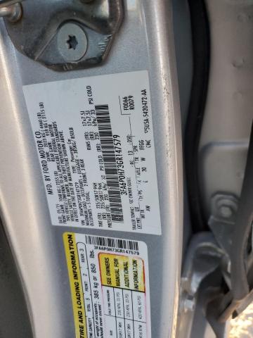 3FA6P0H73GR147579 - 2016 FORD FUSION SE SILVER photo 12