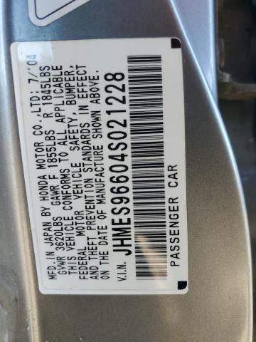 1HGES16394L003556 - 2004 HONDA CIVIC DX VP GRAY photo 12