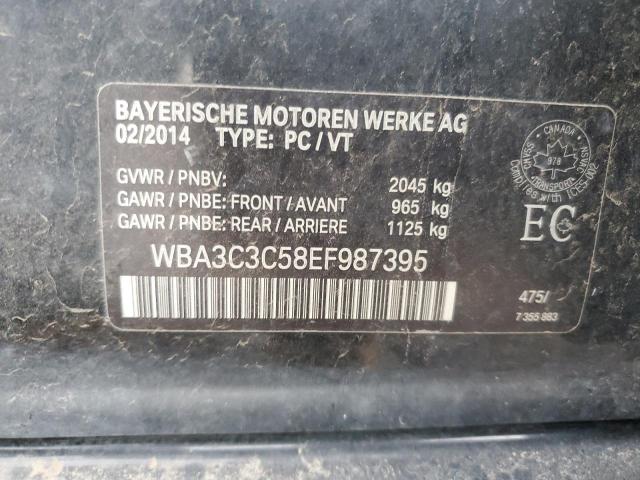 WBA3C3C58EF987395 - 2014 BMW 320 I XDRIVE BLACK photo 12