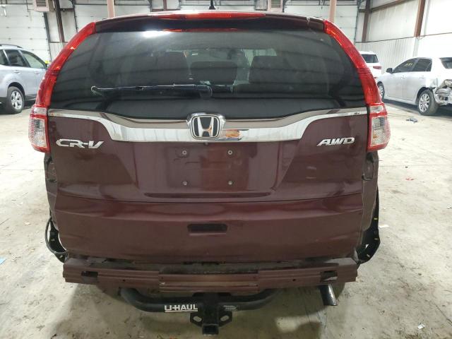 2HKRM4H59GH723278 - 2016 HONDA CR-V EX MAROON photo 6