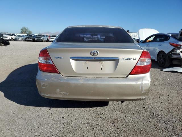 4T1BE32K63U166316 - 2003 TOYOTA CAMRY LE GOLD photo 6