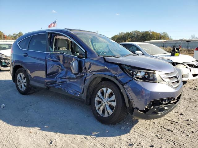 2HKRM4H78EH703182 - 2014 HONDA CR-V EXL BLUE photo 4