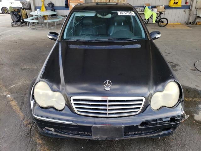 WDBRF40J24F459926 - 2004 MERCEDES-BENZ C 230K SPORT SEDAN BLACK photo 5