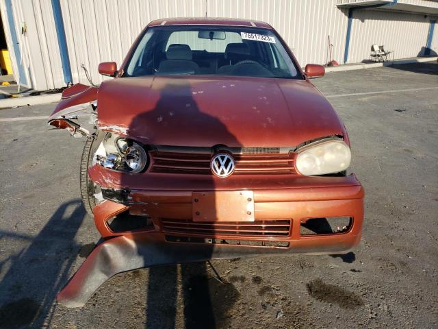 9BWGT61J614066584 - 2001 VOLKSWAGEN GOLF GLS ORANGE photo 5