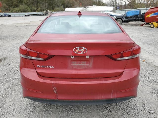 5NPD84LF2HH012957 - 2017 HYUNDAI ELANTRA SE RED photo 6