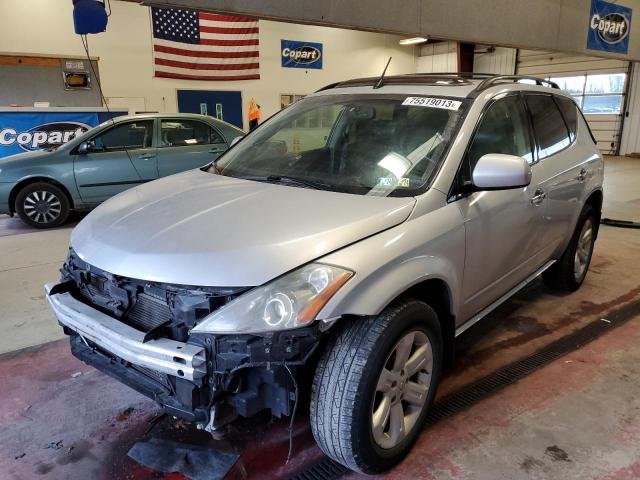 JN8AZ08W66W550588 - 2006 NISSAN MURANO SL SILVER photo 1