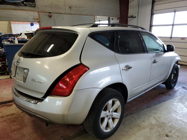 JN8AZ08W66W550588 - 2006 NISSAN MURANO SL SILVER photo 3