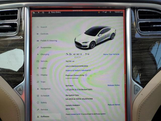 5YJSA1DGXDFP03650 - 2013 TESLA MODEL S 白色 照片 9