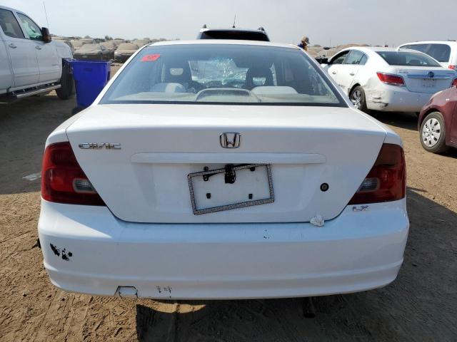 1HGEM22591L106172 - 2001 HONDA CIVIC LX WHITE photo 6