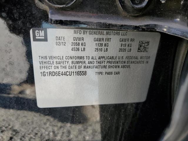 1G1RD6E44CU116558 - 2012 CHEVROLET VOLT BLACK photo 12