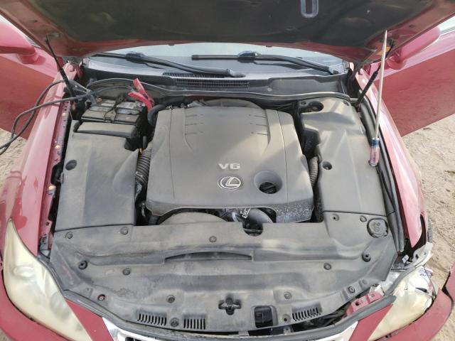 JTHBF5C28B5136317 - 2011 LEXUS IS 250 RED photo 11