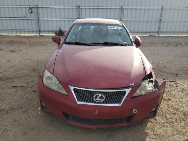 JTHBF5C28B5136317 - 2011 LEXUS IS 250 RED photo 5