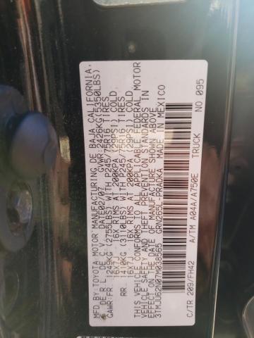 3TMJU62N07M038565 - 2007 TOYOTA TACOMA DOUBLE CAB PRERUNNER BLACK photo 12