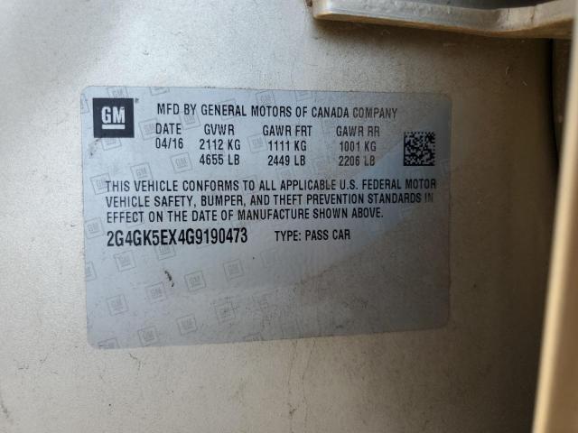 2G4GK5EX4G9190473 - 2016 BUICK REGAL 米色 照片 13