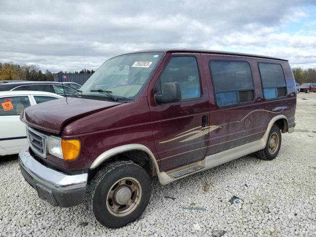 1FDNE14W27DB49746 - 2007 FORD ECONOLINE E150 VAN BURGUNDY photo 1