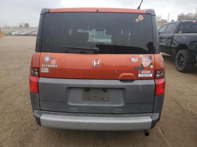 5J6YH28553L009619 - 2003 HONDA ELEMENT EX ORANGE photo 6