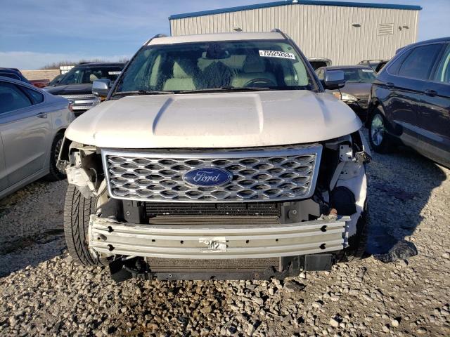 1FM5K8HT7HGD88873 - 2017 FORD EXPLORER PLATINUM WHITE photo 5