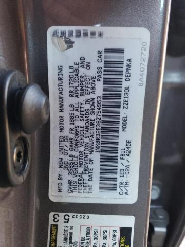 1NXBR32E36Z754953 - 2006 TOYOTA COROLLA CE GRAY photo 12