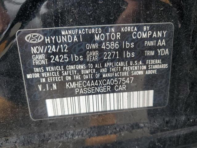 KMHEC4A4XCA057547 - 2012 HYUNDAI SONATA HYBRID BLACK photo 13