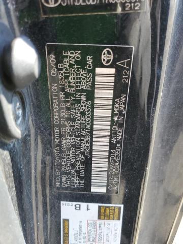 JTKDE3B71A0303376 - 2010 TOYOTA SCION TC შავი ფოტო 12