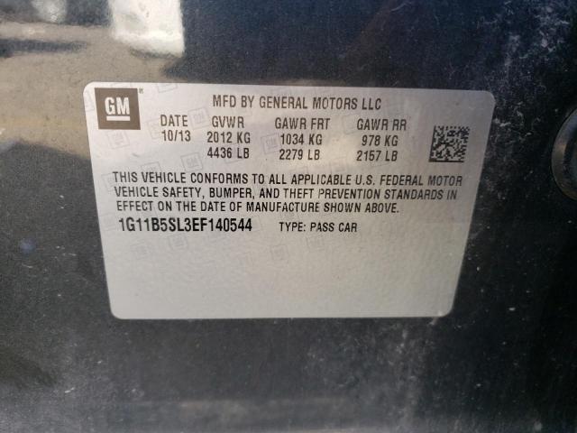 1G11B5SL3EF140544 - 2014 CHEVROLET MALIBU LS GRAY photo 12