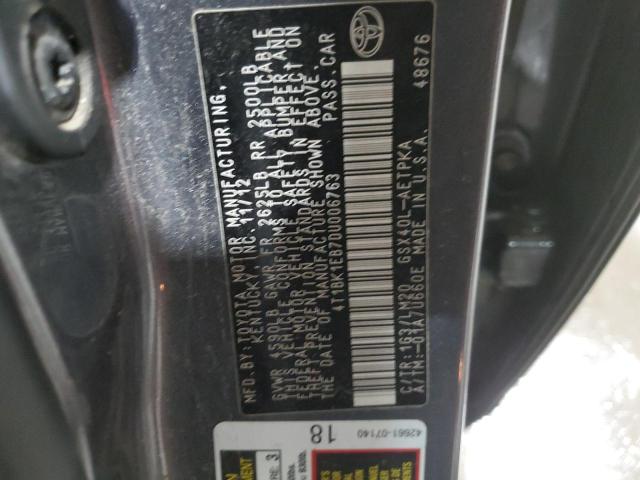 4T1BK1EB7DU006763 - 2013 TOYOTA AVALON BASE 灰色 照片 12