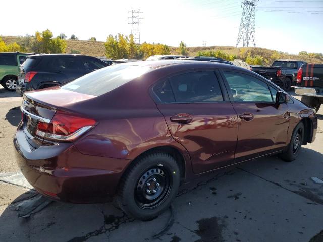 19XFB2F54FE078512 - 2015 HONDA CIVIC LX MAROON photo 3