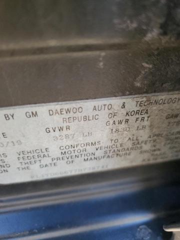 KL1TD66677B738741 - 2007 CHEVROLET AVEO BASE Qara foto 12
