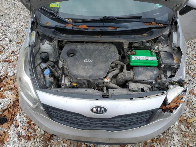 KNADM4A39E6400145 - 2014 KIA RIO LX SILVER photo 11