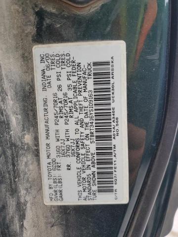 5TBRT3416YS109163 - 2000 TOYOTA TUNDRA ACCESS CAB მწვანე ფოტო 13