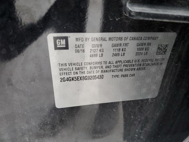 2G4GK5EX8G9205430 - 2016 BUICK REGAL 黑色 照片 12