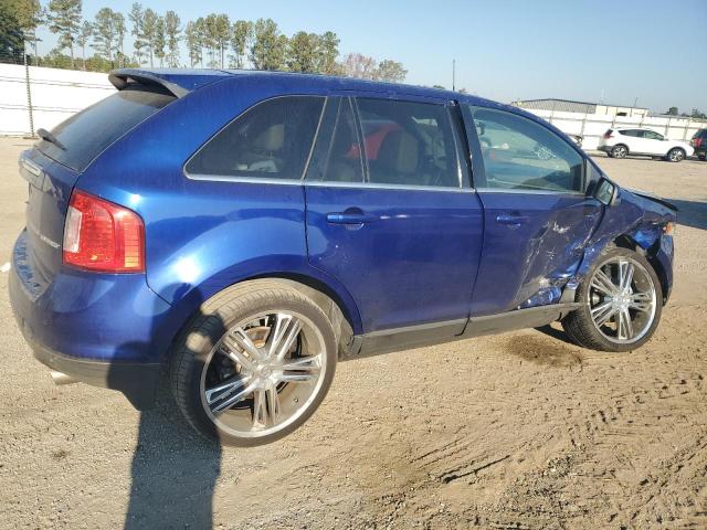 2FMDK3KC6DBA85561 - 2013 FORD EDGE LIMITED BLUE photo 3