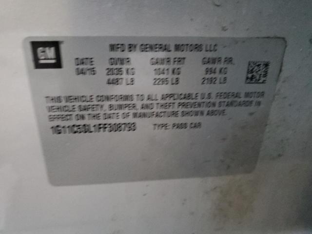 1G11C5SL1FF308793 - 2015 CHEVROLET MALIBU 1LT SILVER photo 12