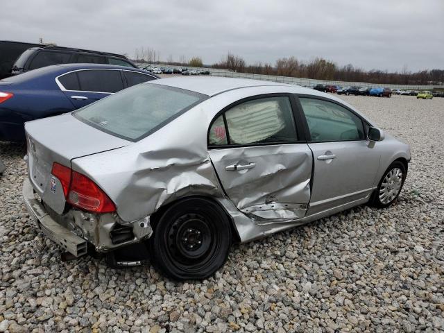 1HGFA16586L050492 - 2006 HONDA CIVIC LX SILVER photo 3