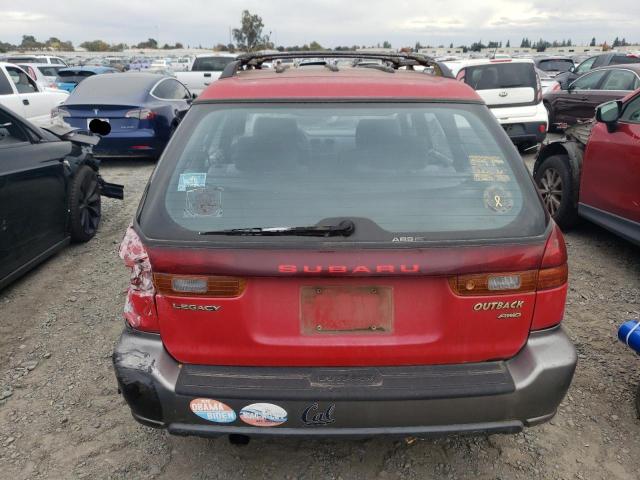 4S3BG6854X7620259 - 1999 SUBARU LEGACY OUTBACK RED photo 6