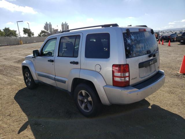 1J8GN28K58W289380 - 2008 JEEP LIBERTY SPORT SILVER photo 2