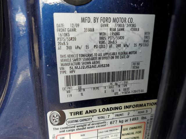 5LMJJ2J52AEJ05238 - 2010 LINCOLN NAVIGATOR ლურჯი ფოტო 13