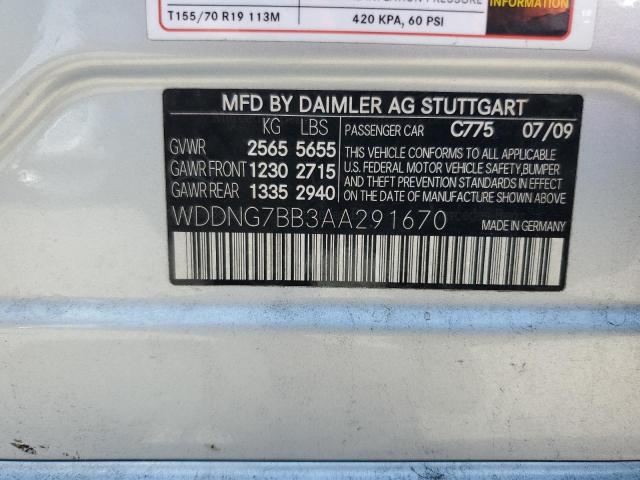 WDDNG7BB3AA291670 - 2010 MERCEDES-BENZ S 550 SILVER photo 13