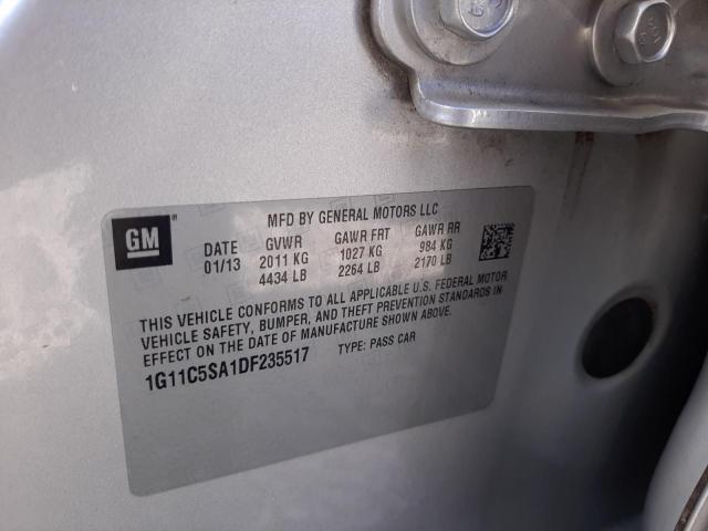 1G11C5SA1DF235517 - 2013 CHEVROLET MALIBU 1LT 银色 照片 12