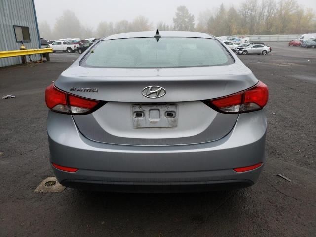 5NPDH4AEXFH631068 - 2015 HYUNDAI ELANTRA SE SILVER photo 6