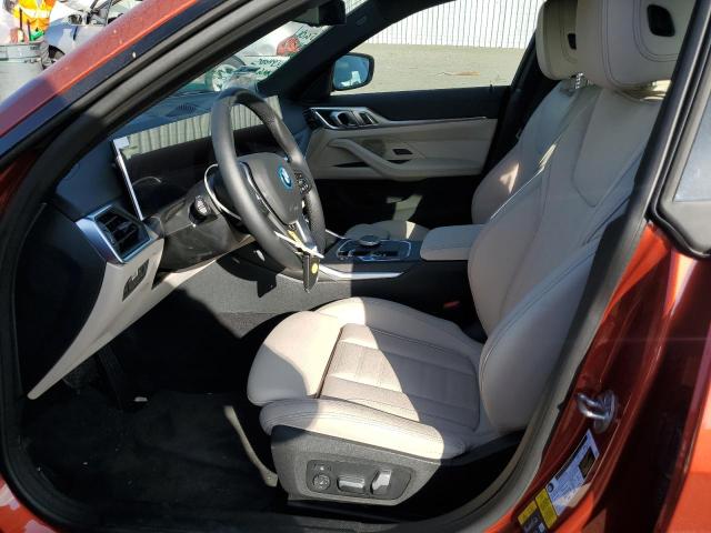 WBY43AW04PFP72058 - 2023 BMW I4 EDRIVE3 ORANGE photo 7