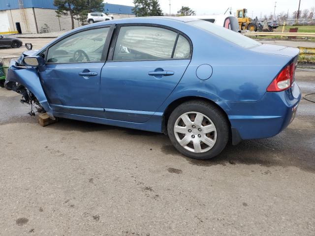 19XFA16599E039626 - 2009 HONDA CIVIC LX BLUE photo 2