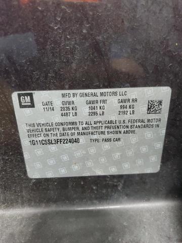 1G11C5SL3FF224040 - 2015 CHEVROLET MALIBU 1LT PURPLE photo 12