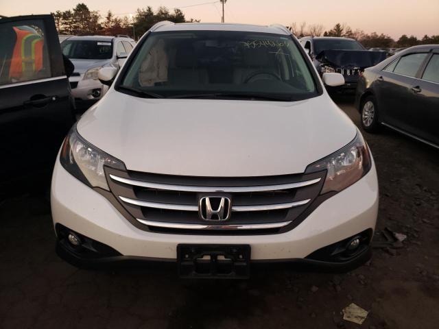 5J6RM4H74CL028675 - 2012 HONDA CR-V EXL WHITE photo 5