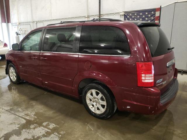 2A8HR54P78R815240 - 2008 CHRYSLER TOWN & COU TOURING MAROON photo 2