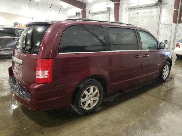 2A8HR54P78R815240 - 2008 CHRYSLER TOWN & COU TOURING MAROON photo 3