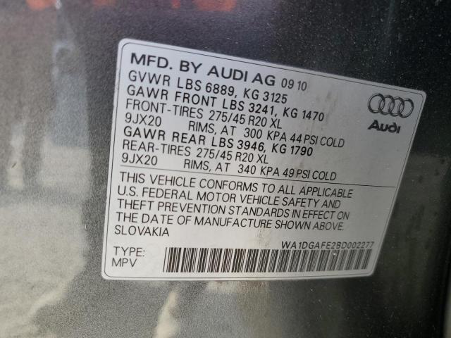 WA1DGAFE2BD002277 - 2011 AUDI Q7 PRESTIGE 黑色 照片 12