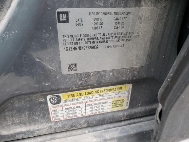 1G1ZH57BX9F236839 - 2009 CHEVROLET MALIBU 1LT 灰色 照片 12